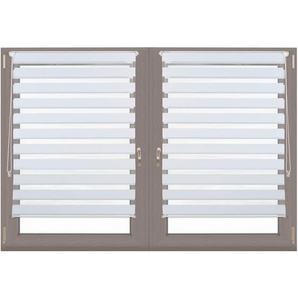 Relaxdays - 2x Doppelrollo Klemmfix im Set, Seitenzugrollo ohne Bohren, Duo-Rollo zum Klemmen, Klemmrollo, 110 x 150 cm, weiß