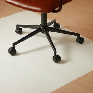 Relaxdays - Bürostuhlunterlage 120 x 150 cm, kratzfeste pe Bodenschutzmatte, schalldämmende Unterlegmatte für Büro, weiß