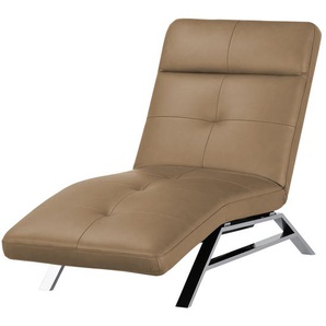Relaxliege aus Leder  Riva ¦ braun ¦ Maße (cm): B: 80 H: 113 T: 198.0