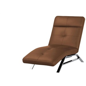Relaxliege aus Leder  Riva ¦ braun ¦ Maße (cm): B: 80 H: 113 T: 198.0