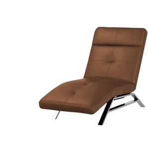 Relaxliege aus Leder  Riva ¦ braun ¦ Maße (cm): B: 80 H: 113 T: 198.0