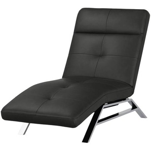 Relaxliege aus Leder  Riva ¦ schwarz ¦ Maße (cm): B: 80 H: 113 T: 198.0