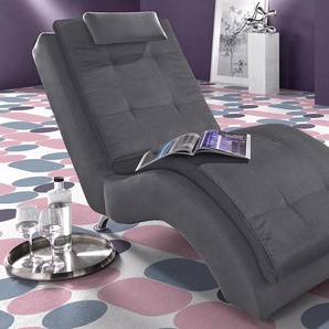 Relaxliege INOSIGN Vengo 2 Sofas Gr. B/H/T: 70 cm x 92 cm x 170 cm, Luxus-Microfaser ALCAZAR, grau Relaxliegen