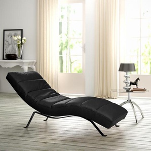 Relaxliege Kasson Schwarz Microfaser Bice Schwarz 172 x 96 x 68cm