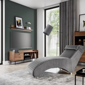 Relaxliege Liege Sessel ABRAMO in Stoff Kronos Grau