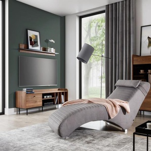 Relaxliege Liege Sessel ABRAMO in Stoff Lisbon Grau