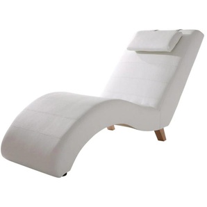 Relaxliege MAX WINZER Nova Sofas Gr. B/H/T: 63 cm x 84 cm x 160 cm, Kunstleder 20701, weiß Relaxliegen