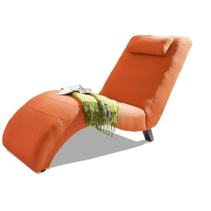 Relaxliege MAX WINZER Nova Sofas Gr. B/H/T: 63 cm x 84 cm x 160 cm, Webstoff, orange Relaxliegen