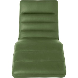 Relaxliege W.SCHILLIG daily dreams Sofas Gr. B/H/T: 75 cm x 91 cm x 170 cm, Longlife Xtra-Leder Z69, mit Kopfteilverstellung-mit Doppelmotor-mit Akku, grün (green z69) Relaxliegen Sofas Funktionsliege wahlweise mit Motor, Gestell Chrom, Breite 75 cm