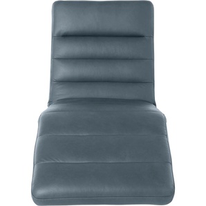 Relaxliege W.SCHILLIG daily dreams Sofas Gr. B/H/T: 75 cm x 91 cm x 170 cm, Longlife Xtra-Leder Z69, mit Kopfteilverstellung-mit Doppelmotor-ohne Akku, blau (blue z69) Relaxliegen Sofas Funktionsliege wahlweise mit Motor, Gestell Chrom, Breite 75 cm