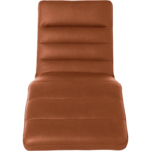 Relaxliege W.SCHILLIG daily dreams Sofas Gr. B/H/T: 75 cm x 91 cm x 170 cm, Longlife Xtra-Leder Z69, mit Kopfteilverstellung-mit Doppelmotor-ohne Akku, braun (cognac z69) Relaxliegen Sofas Funktionsliege wahlweise mit Motor, Gestell Chrom, Breite 75 cm