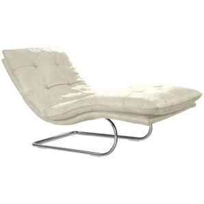 Relaxliege W.SCHILLIG daily dreams Sofas Gr. B/H/T: 75 cm x 91 cm x 170 cm, Stoff S37, mit Kopfteilverstellung-mit Doppelmotor-ohne Akku, beige (sahara s37) Relaxliegen in Waffelkissen-Optik, wahlweise mit Motor, Freischwingergestell