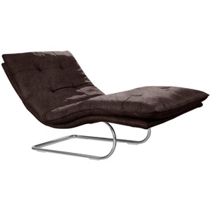 Relaxliege W.SCHILLIG daily dreams Sofas Gr. B/H/T: 95 cm x 91 cm x 170 cm, Stoff S37, mit Kopfteilverstellung-mit Doppelmotor-mit Akku, braun (espresso s37) Relaxliegen in Waffelkissen-Optik, wahlweise mit Motor, Freischwingergestell