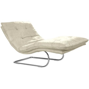 Relaxliege W.SCHILLIG daily dreams Sofas Gr. B/H/T: 95 cm x 91 cm x 170 cm, Stoff S37, mit Kopfteilverstellung-mit Doppelmotor-ohne Akku, beige (sahara s37) Relaxliegen in Waffelkissen-Optik, wahlweise mit Motor, Freischwingergestell