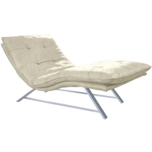 Relaxliege W.SCHILLIG daily dreams Sofas Gr. B/H/T: 95 cm x 91 cm x 170 cm, Stoff S37, mit Kopfteilverstellung-mit Doppelmotor-mit Akku, beige (sahara s37) Relaxliegen in Waffelkissen-Optik, wahlweise mit Motor, Kufengestell, 2 Breiten