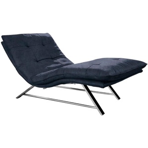 Relaxliege W.SCHILLIG daily dreams Sofas Gr. B/H/T: 95 cm x 91 cm x 170 cm, Stoff S37, mit Kopfteilverstellung-mit Doppelmotor-mit Akku, blau (dark blue s37) Relaxliegen in Waffelkissen-Optik, wahlweise mit Motor, Kufengestell, 2 Breiten