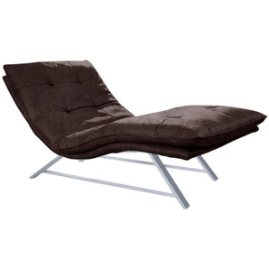 Relaxliege W.SCHILLIG daily dreams Sofas Gr. B/H/T: 95 cm x 91 cm x 170 cm, Stoff S37, mit Kopfteilverstellung-mit Doppelmotor-ohne Akku, braun (espresso s37) Relaxliegen in Waffelkissen-Optik, wahlweise mit Motor, Kufengestell, 2 Breiten