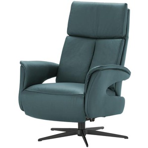 Nils Olsen Relaxsessel aus Leder  Lia ¦ blau ¦ Maße (cm): B: 78 H: 106 T: 84
