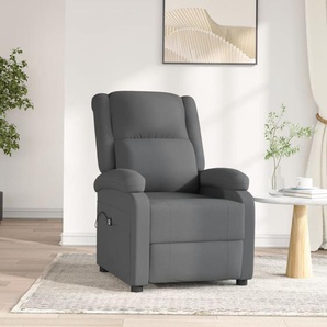 Relaxsessel Elektrisch Dunkelgrau Stoff