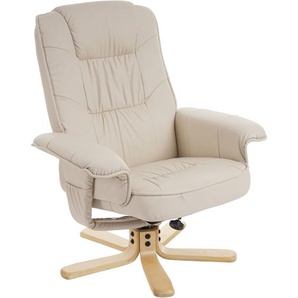 Relaxsessel Fernsehsessel Sessel ohne Hocker H56 Kunstleder MVG-zertifiziert creme