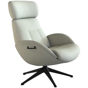 Relaxsessel FLEXLUX Relaxchairs Elegant Sessel Gr. Echtleder, Rückteilverstellung-Kopfstützenverstellung, B/H/T: 90 cm x 107 cm x 89 cm, weiß (warm white) Lesesessel und Relaxsessel