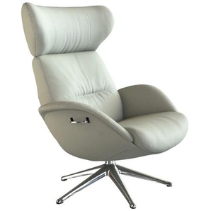 Relaxsessel FLEXLUX Relaxchairs More Sessel Gr. Echtleder, Kopfstützenverstellung-Rückteilverstellung, B/H/T: 90 cm x 107 cm x 89 cm, weiß (warm white) Lesesessel und Relaxsessel