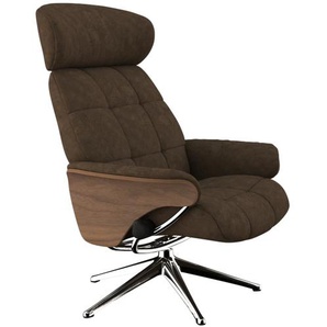 Relaxsessel FLEXLUX Relaxchairs Skagen Sessel Gr. Lederoptik, Kopfstützenverstellung-Rückteilverstellung, B/H/T: 82 cm x 112 cm x 87 cm, braun (camel brown) Lesesessel und Relaxsessel