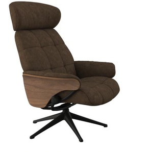 Relaxsessel FLEXLUX Relaxchairs Skagen Sessel Gr. Lederoptik, Material Armlehne, Kopfstützenverstellung-Rückteilverstellung, B/H/T: 82 cm x 112 cm x 87 cm, braun (camel brown) Lesesessel und Relaxsessel
