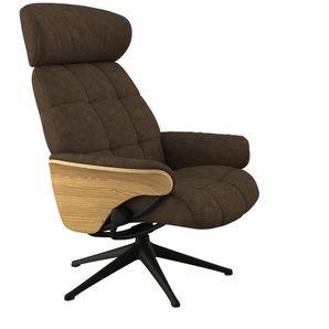 Relaxsessel FLEXLUX Relaxchairs Skagen Sessel Gr. Lederoptik, Material Armlehne, Kopfstützenverstellung-Rückteilverstellung, B/H/T: 82 cm x 112 cm x 87 cm, braun (camel brown) Lesesessel und Relaxsessel