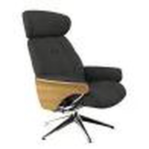 Relaxsessel FLEXLUX Relaxchairs Skagen Sessel Gr. Lederoptik, Rückteilverstellung-Kopfstützenverstellung, B/H/T: 82 cm x 112 cm x 87 cm, grau (shark grey) Lesesessel und Relaxsessel