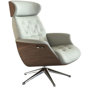 Relaxsessel FLEXLUX Relaxchairs Volden Sessel Gr. Echtleder, Kopfstützenverstellung-Rückteilverstellung, B/H/T: 83 cm x 112 cm x 125 cm, weiß (warm white) Lesesessel und Relaxsessel