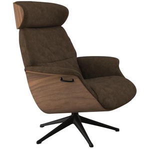 Relaxsessel FLEXLUX Relaxchairs Volden Sessel Gr. Lederoptik, Walnuss, Kopfstützenverstellung-Rückteilverstellung, B/H/T: 83 cm x 112 cm x 125 cm, braun (camel brown) Lesesessel und Relaxsessel