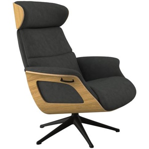 Relaxsessel FLEXLUX Sessel Gr. Lederoptik, Kopfstützenverstellung-Rückteilverstellung, B/H/T: 83 cm x 112 cm x 125 cm, grau (shark grey) Lesesessel und Relaxsessel