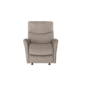 Relaxsessel HOME AFFAIRE Chesley Sessel Gr. Veloursstoff, B/H/T: 81 cm x 100 cm x 98 cm, grau (taupe) Lesesessel und Relaxsessel mit Relaxfunktion, frei stellbar