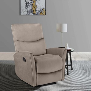 Relaxsessel HOME AFFAIRE Chesley Sessel Gr. Veloursstoff, B/H/T: 81 cm x 100 cm x 98 cm, grau (taupe) Lesesessel und Relaxsessel