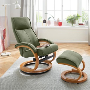 Relaxsessel INOSIGN Lille Sessel Gr. Luxus-Microfaser weich, Drehfunktion-Relaxfunktion-Wippfunktion, B/H/T: 67 cm x 107 cm x 55 cm, grün Lesesessel und Relaxsessel Sessel aus weichem Luxus-Microfaser Bezug Holzgestell, Sitzhöhe 46 cm