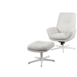 Relaxsessel mit Hocker  Balbina ¦ creme ¦ Maße (cm): B: 75 H: 95 T: 93.0