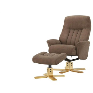 Relaxsessel mit Hocker Bonny | braun | 80 cm | 103 cm | cm 87,0 |