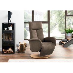 Relaxsessel Nesebar I Braun Microfaser Flavie Manuelle Verstellung ohne Aufstehhilfe/Relaxfunktion 75 x 112 x 82cm