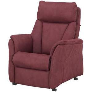 Relaxsessel  Pascal - rot - Materialmix - 77 cm - 102 cm - 90 cm | Möbel Kraft