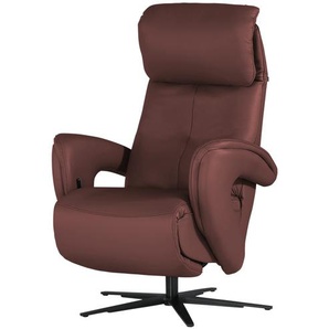 Hukla Relaxsessel aus Leder Pierre ¦ rot ¦ Maße (cm): B: 75 H: 115 T: 87.0