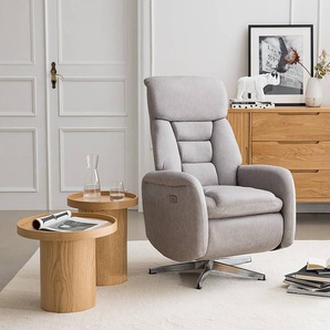 Relaxsessel Grau Microfaser 70 x 111 x 82cm