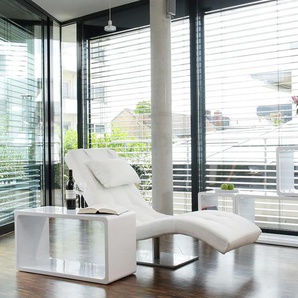 Relaxsessel SALESFEVER Sessel Gr. Kunstleder, Rela x funktion, B/H/T: 60 cm x 40 cm x 200 cm, weiß Lesesessel und Relaxsessel