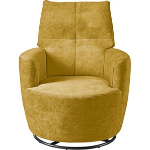 Relaxsessel SET ONE BY MUSTERRING SO 1450 Sessel Gr. Samtstoff FZR, Drehfunktion-Wippfunktion, B/H/T: 80 cm x 96 cm x 88 cm, currygelb fzr 105 Lesesessel und Relaxsessel mit Dreh- Wippfunktion, wahlweise Hocker erhältlich