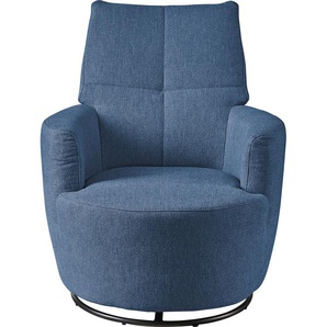 Relaxsessel SET ONE BY MUSTERRING SO 1450 Sessel Gr. Struktur fein TCM, Drehfunktion-Wippfunktion, B/H/T: 80 cm x 96 cm x 88 cm, blau (dunkelblau tcm 96) Lesesessel und Relaxsessel mit Dreh- Wippfunktion, wahlweise Hocker erhältlich