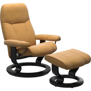 Relaxsessel STRESSLESS Consul Sessel Gr. Material Bezug, Material Gestell, Ausführung / Funktion, Maße B/H/T, braun (honey) Lesesessel und Relaxsessel mit Classic Base, Größe L, Gestell Schwarz