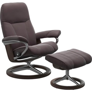 Relaxsessel STRESSLESS Consul Sessel Gr. Material Bezug, Material Gestell, Ausführung / Funktion, Maße B/H/T, rot (bordeaux) Lesesessel und Relaxsessel mit Signature Base, Größe L, Gestell Wenge