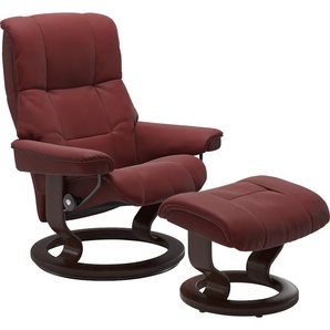 Relaxsessel STRESSLESS Mayfair Sessel Gr. Leder PALOMA, Classic Base Braun, Relaxfunktion-Drehfunktion-Plus™System-Gleitsystem, B/H/T: 75 cm x 99 cm x 73 cm, rot (cherry paloma) Lesesessel und Relaxsessel