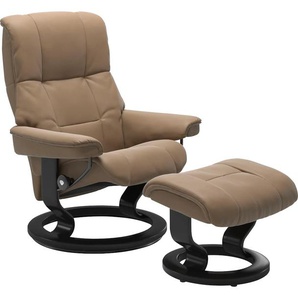 Relaxsessel STRESSLESS Mayfair Sessel Gr. Leder PALOMA, Classic Base Schwarz, Relaxfunktion-Drehfunktion-Plus™System-Gleitsystem, B/H/T: 75 cm x 99 cm x 73 cm, braun (almond paloma) Lesesessel und Relaxsessel