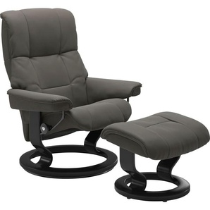 Relaxsessel STRESSLESS Mayfair Sessel Gr. Leder PALOMA, Classic Base Schwarz, Relaxfunktion-Drehfunktion-Plus™System-Gleitsystem, B/H/T: 88 cm x 102 cm x 77 cm, grau (metal grey paloma) Lesesessel und Relaxsessel mit Classic Base, Größe S, M & L, Gestell